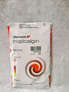 Alginato Tropicalgin Cúcuta Zhermack, material de impresión dental cromático con aroma tropical