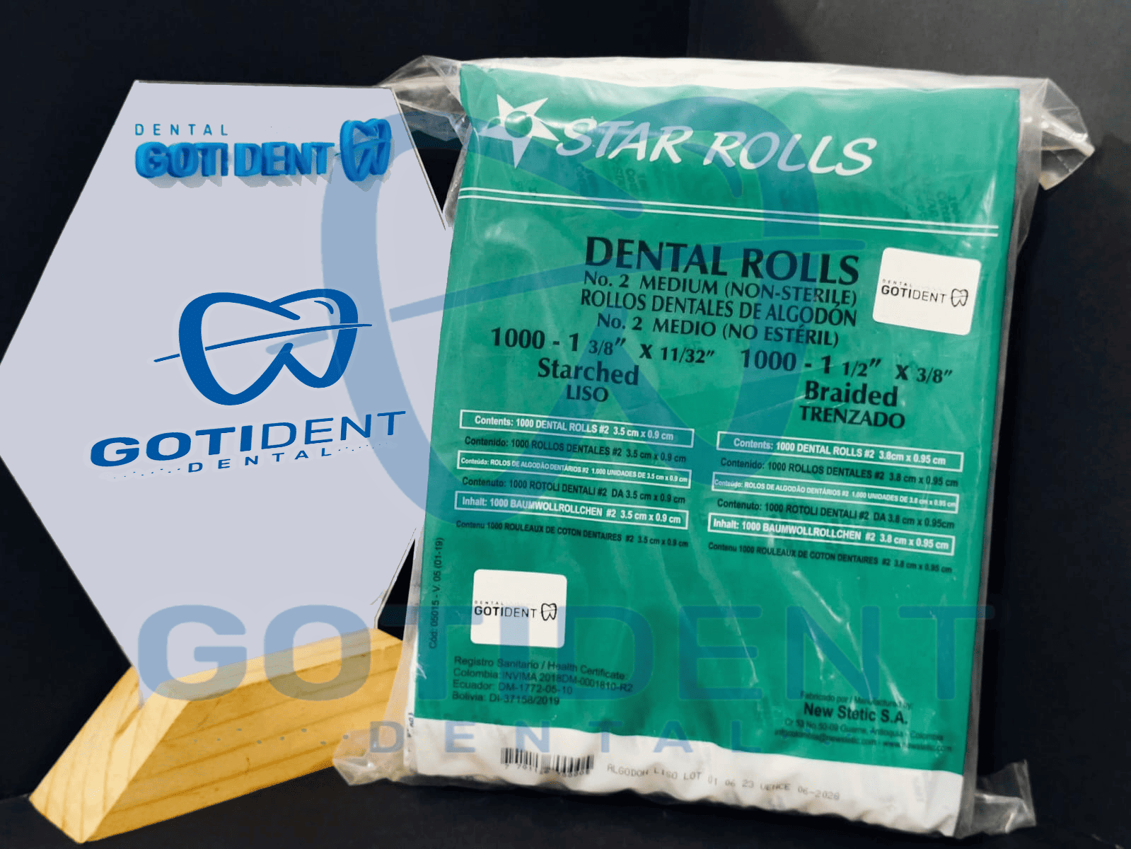 Algodón taco liso STAR ROLLS x1000 en Cúcuta – rollitos absorbentes para uso odontológico